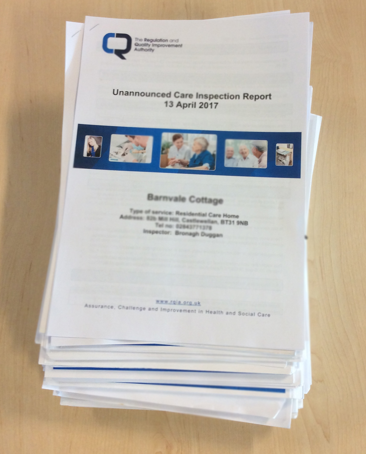 Latest RQIA Inspection Reports - August 2021