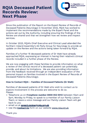Deceased Patient Records Review (Dr Watt): Next Phase